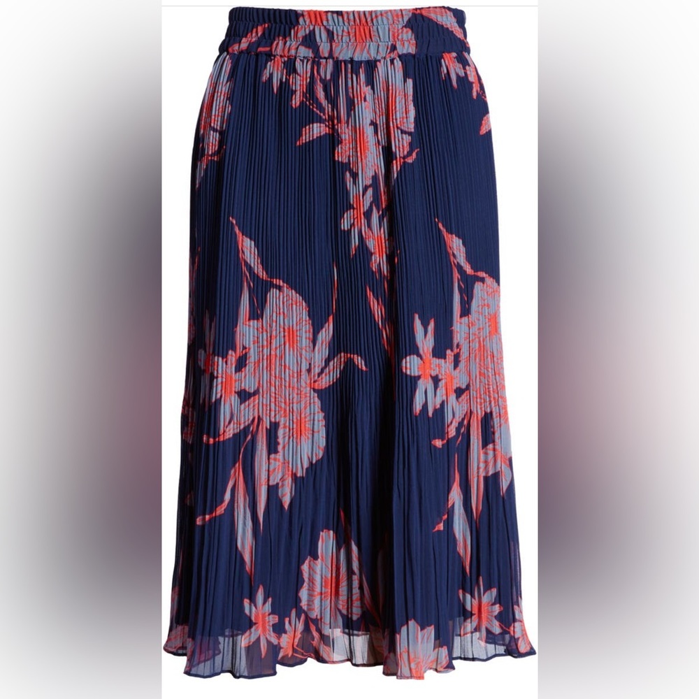 Halogen - Floral Pleated Skirt